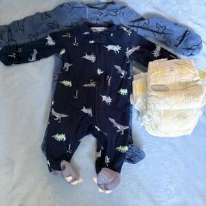 Navy Blue Shark Print Kids One Piece